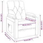 vidaXL Fauteuil inclinable Crème Tissu
