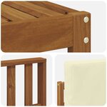 vidaXL Ensemble de canapés d'extérieur 8 pc Naturel et Crème