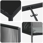 vidaXL Ensemble de salle à manger pour jardin 9 Pièces Noir Poly rotin