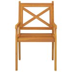 vidaXL Chaises à manger d'extérieur lot de 6 Bois d'acacia massif