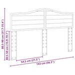 vidaXL Tête de lit Gris Sonoma 140 cm Bois d'ingénierie