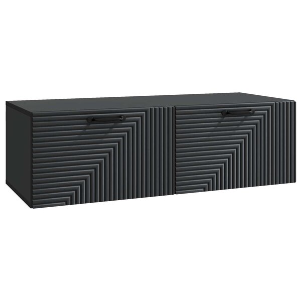 vidaXL Meuble TV mural Noir 98 x 41 x 30 cm Bois d'ingénierie