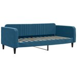 vidaXL Lit de jour avec gigogne et tiroirs sans matelas bleu 90x200 cm