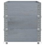 vidaXL Jardinière gris 100x50 cm bois massif de pin