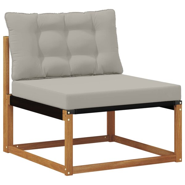 vidaXL Sofa de milieu extérieur Bois d'Acacia Massif Naturel