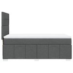 vidaXL Sommier à lattes de lit avec matelas Gris foncé 100x200cm Tissu