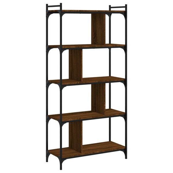 vidaXL Bibliothèque 5 niveaux chêne brun 76x32x158cm bois d'ingénierie