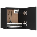 vidaXL Meuble TV mural Noir 30 5x30x30 cm