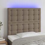 vidaXL Tête de lit à LED Taupe 80x5x118/128 cm Tissu