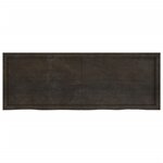 vidaXL Dessus de table marron foncé bois chêne massif traité