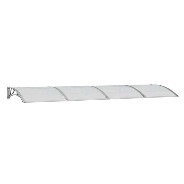 vidaXL Auvent de porte gris 350 x 100 cm en polycarbonate