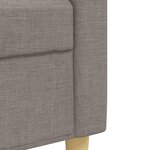 vidaXL Ensemble de canapés 4 Pièces avec repose-pied taupe tissu