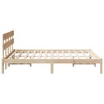 vidaXL Cadre de lit avec tête de lit 150x200 cm Bois de pin massif