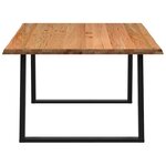 vidaXL Table à manger marron clair bois de chêne massif
