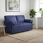vidaXL Sofa 2 places Bleu police 158 x 83 x 95 cm Velours