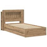 vidaXL Cadre de lit avec rangement Chêne artisanal 80 x 200 cm
