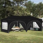 vidaXL Tente de fête pop-up 575 x 288 x 245 cm Noir Tissu Oxford
