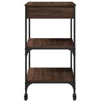 vidaXL Chariot de cuisine chêne marron 60x48x89 5 cm bois d'ingénierie