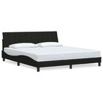 vidaXL Cadre de lit sans matelas noir 180x200 cm tissu