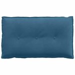 vidaXL Coussin de Dos Bleu 80 x 50 cm Tissu en velours côtelé
