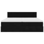 VidaXL Cadre de lit ottoman avec matelas noir 200x200cm velours
