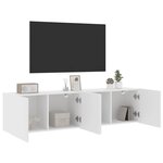 vidaXL Meubles TV muraux 2 Pièces blanc 80x30x41 cm