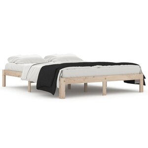 vidaXL Cadre de lit sans matelas bois massif 150x200 cm