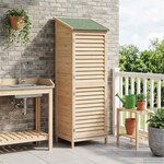 vidaXL Abri de jardin Naturel 59 x 56 x 176 cm Bois de Sapin Massif