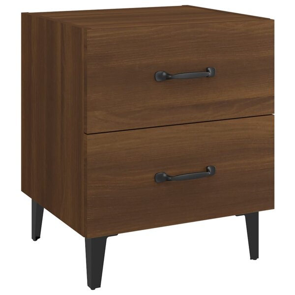 vidaXL Table de chevet Chêne marron 40x35x47 5 cm