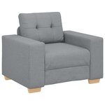 vidaXL Ensemble de Canapés avec coussin avec oreiller Gris tissu