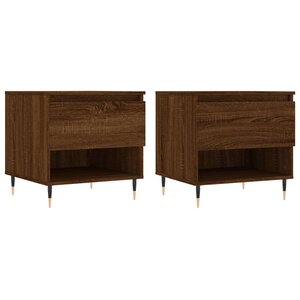vidaXL Tables basses 2 Pièces chêne marron 50x46x50 cm bois d'ingénierie