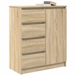 vidaXL Buffet avec tiroirs chêne sonoma 71x35x84 cm bois d'ingénierie