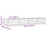 vidaXL Jardinière Ivoire 195 x 100 x 45 cm Acier galvanisé