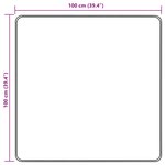 vidaXL Coureur de Tapis MARSA Crème 100 x 100 cm Polyester et PVC