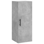 vidaXL Buffet haut Gris béton 34 5x34x180 cm Bois d'ingénierie