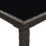 vidaXL Ensemble de bar de jardin 9 Pièces coussins Résine tressée Marron