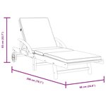 vidaXL Chaises longues lot de 2 avec coussins 200x68x83 cm bois acacia