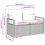 vidaXL Ensemble de Canapés avec coussin 10 Pièces Gris polyrotin