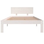 vidaXL Cadre de lit Blanc Bois de pin massif 100x200 cm