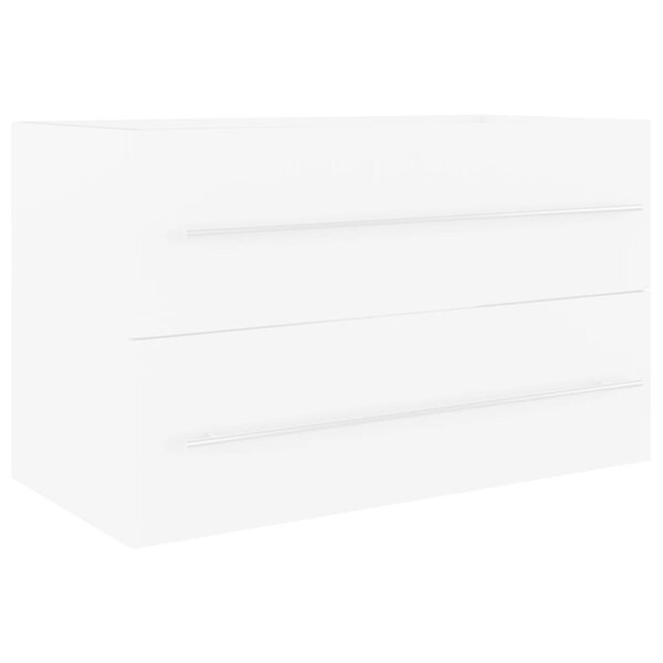 vidaXL Armoire d'évier Blanc 80x38 5x48 cm Bois d’ingénierie