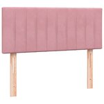 vidaXL Sommier à lattes de lit avec matelas rose 120x220 cm velours