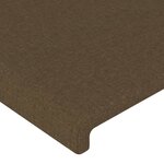 vidaXL Tête de lit à LED Marron foncé 103x16x118/128 cm Tissu