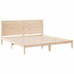 vidaXL Cadre de lit extra long sans matelas 200x220 cm bois massif