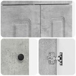 vidaXL Armoire sous évier de salle de bain Gris béton