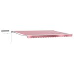 vidaXL Auvent rétractable électrique Rouge et Blanc 4 5 × 3 m