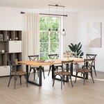vidaXL Pieds de table à manger en U 3 pièces Noir 100 x (72-73) cm Acier