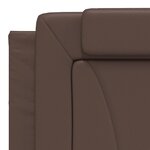 vidaXL Lit Viana avec matelas marron 180x200 cm similicuir