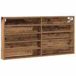 vidaXL Cabinet d'Affichage avec étagère Bois Ancien 100 x 8.5 x 50 cm