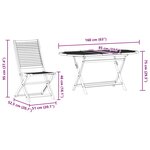vidaXL Ensemble de salle à manger pour jardin Pliant 7 Pièces Marron