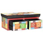 vidaXL Meuble TV Multicolore 60 x 30 x 24 cm Bois de manguier massif